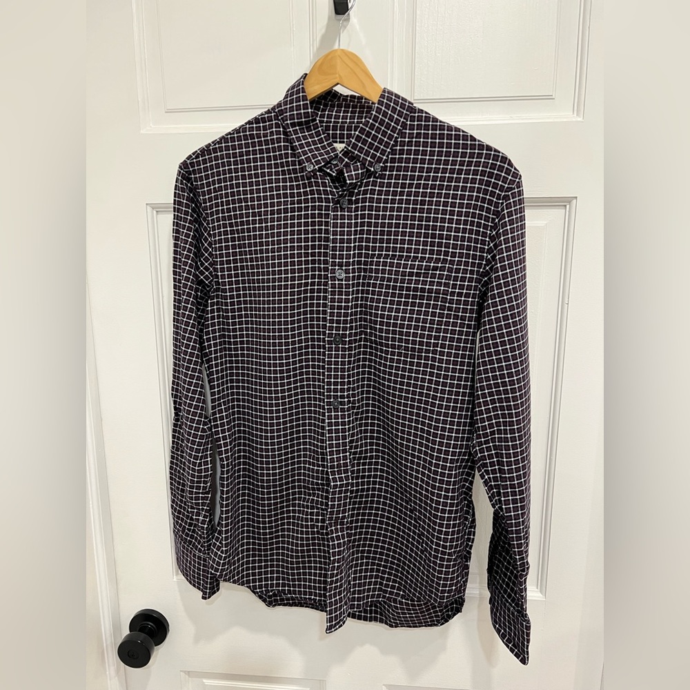 Club Monaco mens plaid flannel shirt size small